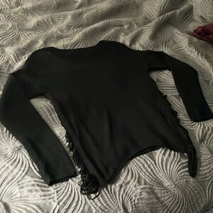 Black sweater with open sides